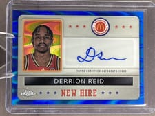 2024 Topps Chrome McDonald's All-American New Hire Badge Autographs Refractor Derrion Reid #NHB-DRE card