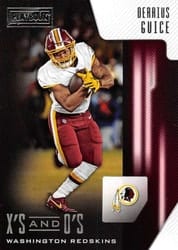 2018 Panini Playbook X's and O's Derrius Guice #39 card