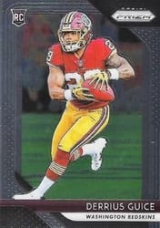 2018 Panini Prizm Base Set Derrius Guice #221 card