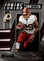 2019 Panini Playbook Zoning Commission Derrius Guice #22 card