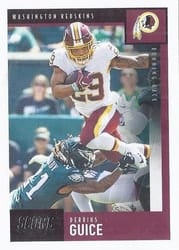 2020 Score Base Set Derrius Guice #199 card