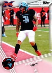 2020 Topps XFL Base Set Derron Smith #132 card