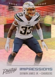 2020 Panini Prestige Impressions Derwin James Jr #IM-DA card