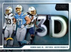 2020 Score 3D Derwin James Jr. / Joey Bosa / Melvin Ingram III #3D-JMD card