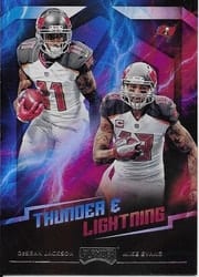 2018 Panini Playoff Thunder & Lightning DeSean Jackson / Mike Evans #18 card