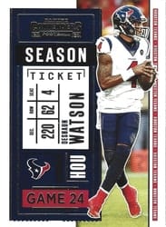 2020 Panini Contenders Base Set Deshaun Watson #62 card