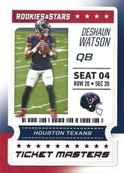 2020 Panini Rookies & Stars Ticket Masters Deshaun Watson #6 card