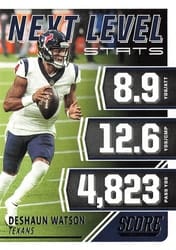 2021 Score Next Level Stats Deshaun Watson #NL8 card