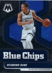 2020-21 Panini Mosaic Blue Chips Desmond Bane #15 card