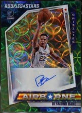 2021-22 Panini Chronicles Airborne Signatures Desmond Bane #AIR-DBA card