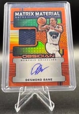 2024-25 Panini Obsidian Matrix Material Autos Desmond Bane #MM-BAN card