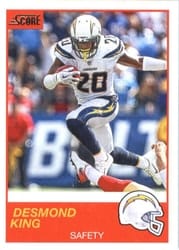 2019 Score Base Set Desmond King #26 card