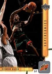2001-02 Upper Deck Base Set Desmond Mason #159 card