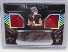 2022 Panini Black Rookie Signature Materials Desmond Ridder #RSM-DRI card