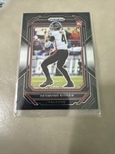 2022 Panini Chronicles Prizm Black Desmond Ridder Silver #PB-9 card