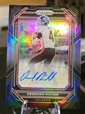 2022 Panini Chronicles Prizm Black Signatures Desmond Ridder #PB-9 card