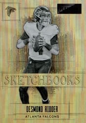 2022 Panini Playbook Sketchbooks Desmond Ridder #23 card