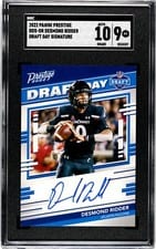 2022 Panini Prestige Draft Day Signatures Desmond Ridder #DDS-DR card