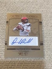 2022 Panini Select Draft Picks Youth Explosion Signatures Desmond Ridder #YE-DRI card