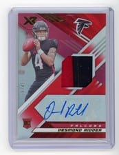 2022 Panini XR Rookie Swatch Autographs Desmond Ridder #RSA-DR card