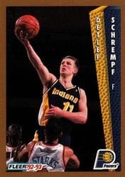1992-93 Fleer Base Set Detlef Schrempf #93 card