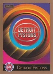 1990-91 SkyBox Base Set Detroit Pistons Logo/Checklist #335 card