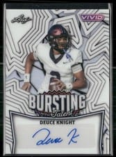2025 Leaf Vivid Bursting With Talent Autographs Deuce Knight #TA-DK1 card