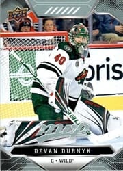2019-20 Upper Deck MVP Base Set Devan Dubnyk #86 card