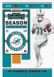 2019 Panini Contenders Base Set DeVante Parker #8 card