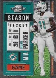 2020 Panini Contenders Optic Base Set DeVante Parker #36 card