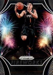 2019-20 Panini Prizm Fireworks Devin Booker #24 card
