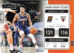 2021-22 Panini Contenders Game Night Ticket Devin Booker #19 card