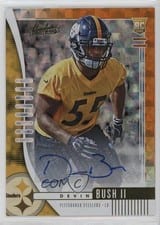 2019 Panini Absolute Devin Bush II Orange Mosaic Autograph #183 card