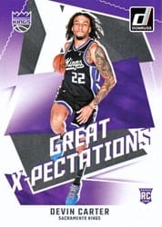 2024-25 Donruss Great X-Pectations Devin Carter #9 card