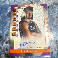 2024-25 Finest Rookie Finest Autographs Devin Carter #RFA-DC card