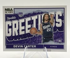 2024-25 Hoops Rookie Greetings Devin Carter #14 card