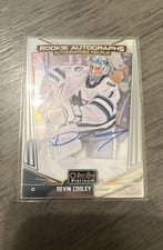 2024-25 O-Pee-Chee Platinum Rookie Autographs Devin Cooley #R-CO card