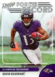 2023 Panini Prestige For the Record Devin Duvernay #14 card