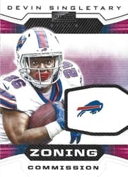 2020 Panini Playbook Zoning Commission Devin Singletary #ZC-3 card