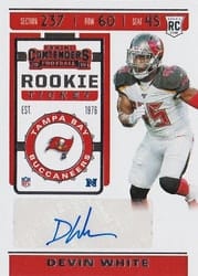 2019 Panini Contenders Base Set Devin White #277 card
