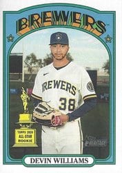 2021 Topps Heritage Base Set Devin Williams #210 card