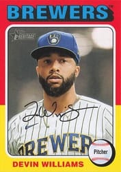 2024 Topps Heritage Mini Base Set Devin Williams #330 card