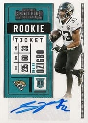 2020 Panini Contenders Base Set Devine Ozigbo #216 card