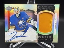 2023-24 Upper Deck The Cup 2023-24 Exquisite Collection Horizontal Rookie Autograph Patch Devon Levi #ECH-DL card