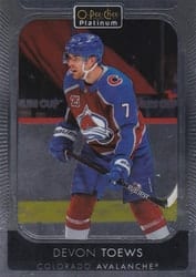 2021-22 O-Pee-Chee Platinum Base Set Devon Toews #117 card