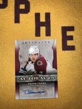2021-22 Upper Deck Artifacts Autograph Facts Devon Toews #AF-DT card