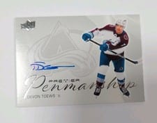 2024-25 Upper Deck Premier Premier Penmanship Devon Toews #PEN-DT card
