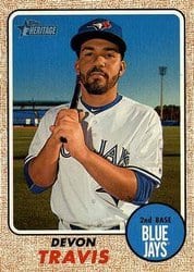 2017 Topps Heritage Base Set Devon Travis #193 card