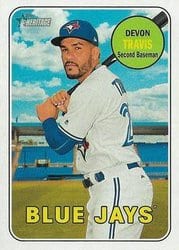 2018 Topps Heritage Base Set Devon Travis #154 card