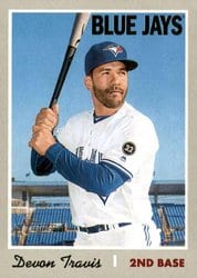 2019 Topps Heritage Base Set Devon Travis #193 card